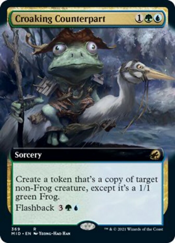 Croaking Counterpart (Extended Art) [Innistrad: Midnight Hunt] | Deep Dive Games St. Marys