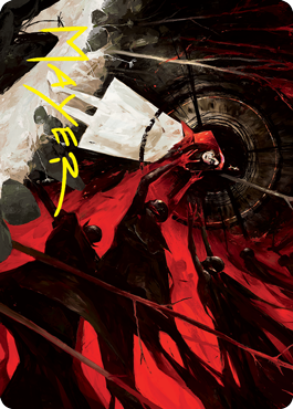 Curse of Hospitality Art Card (Gold-Stamped Signature) [Innistrad: Crimson Vow Art Series] | Deep Dive Games St. Marys