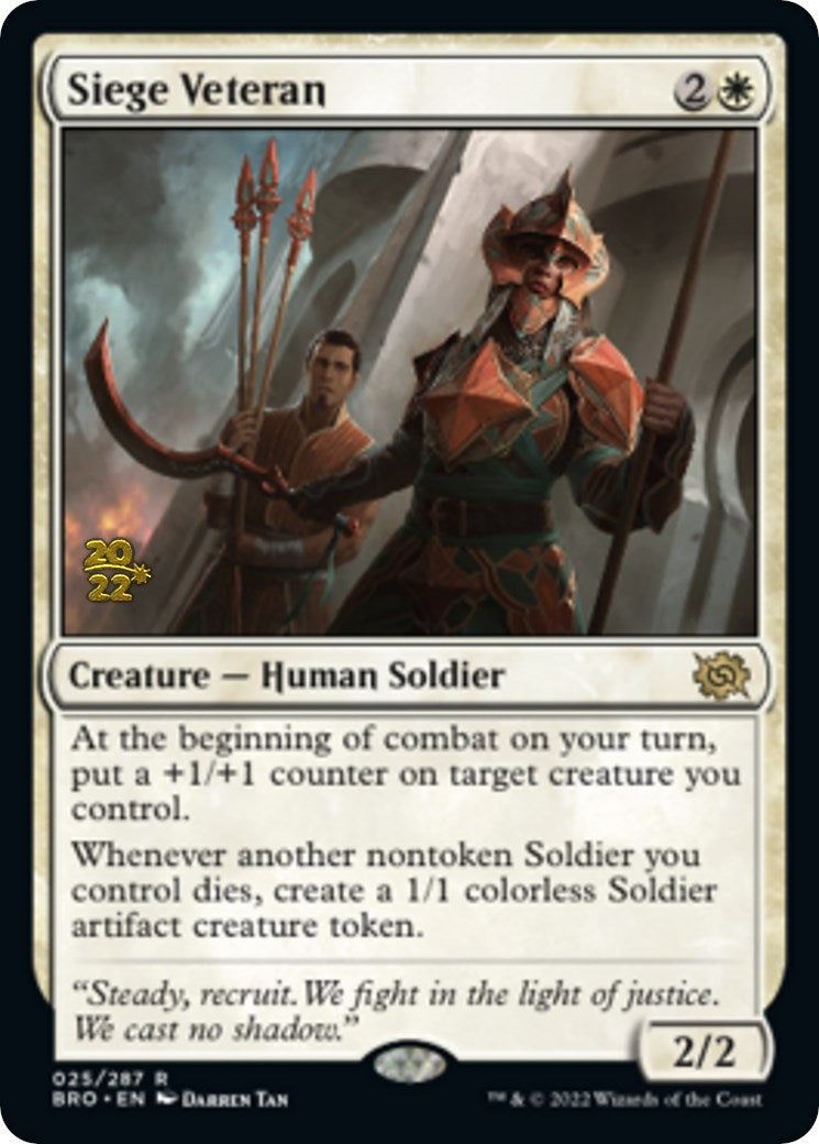 Siege Veteran [The Brothers' War Prerelease Promos] | Deep Dive Games St. Marys