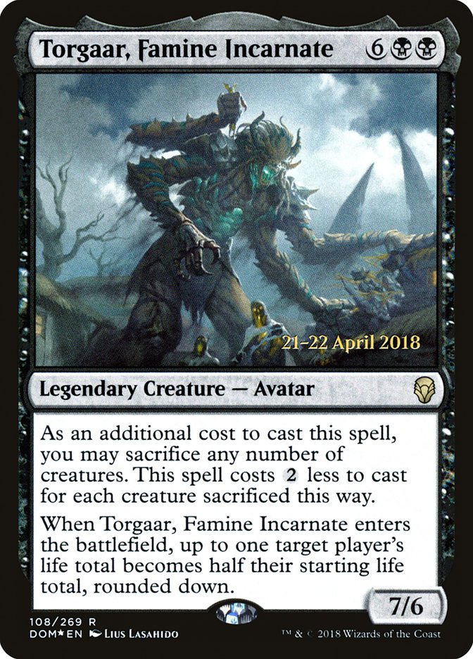 Torgaar, Famine Incarnate [Dominaria Prerelease Promos] | Deep Dive Games St. Marys