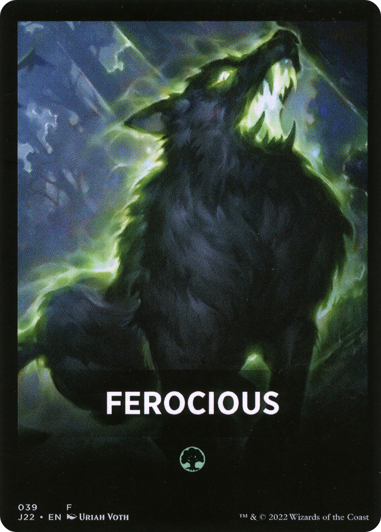 Ferocious Theme Card [Jumpstart 2022 Front Cards] | Deep Dive Games St. Marys