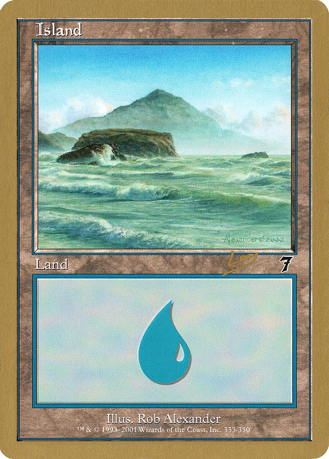 Island (333) (Raphael Levy) [World Championship Decks 2002] | Deep Dive Games St. Marys