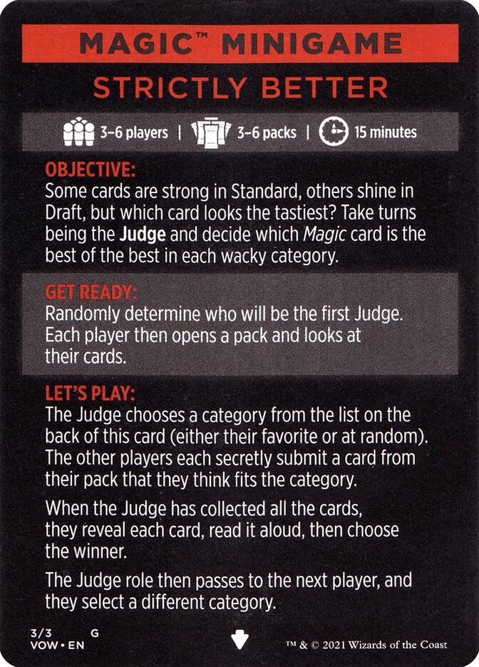 Strictly Better (Magic Minigame) [Innistrad: Crimson Vow Minigame] | Deep Dive Games St. Marys