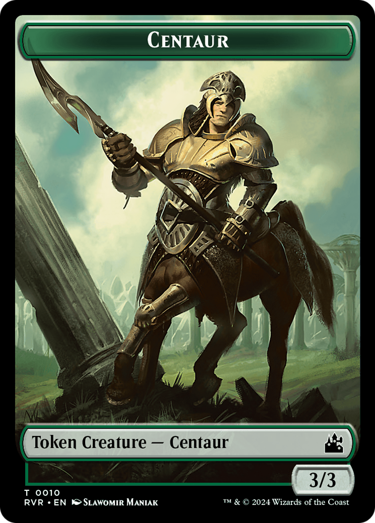 Elf Knight // Centaur Double-Sided Token [Ravnica Remastered Tokens] | Deep Dive Games St. Marys