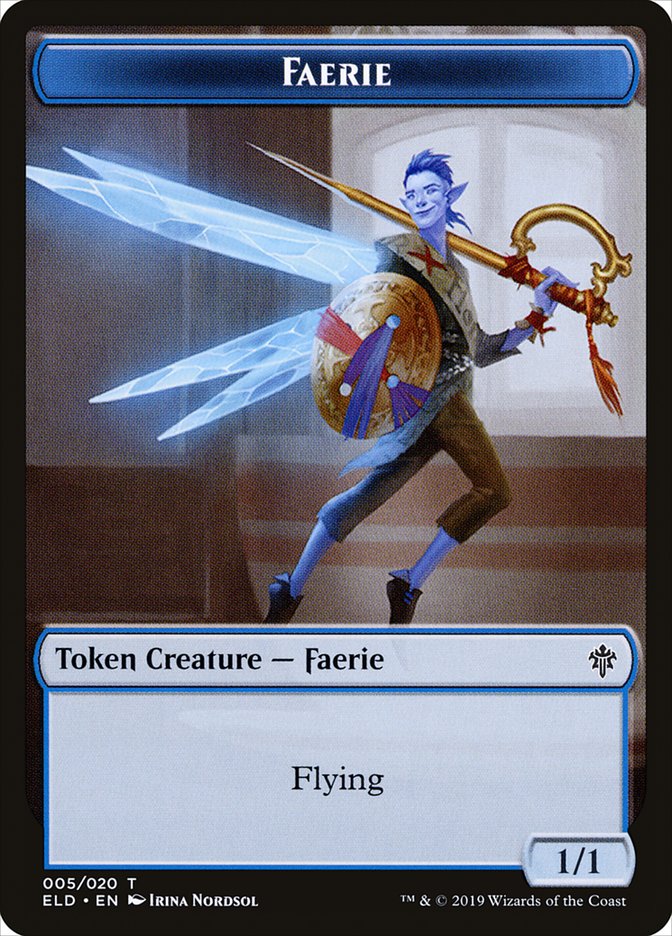 Faerie Token [Throne of Eldraine Tokens] | Deep Dive Games St. Marys