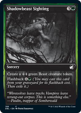 Shadowbeast Sighting [Innistrad: Double Feature] | Deep Dive Games St. Marys