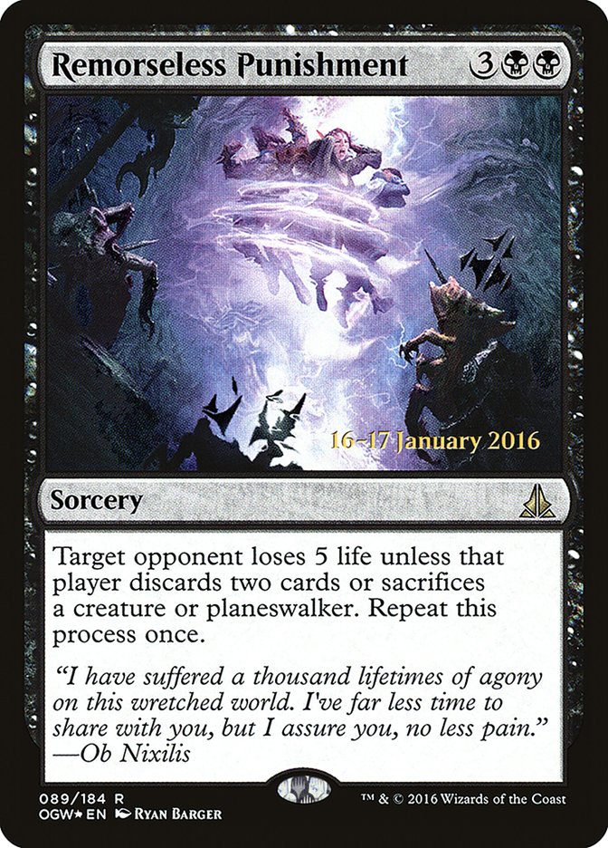 Remorseless Punishment [Oath of the Gatewatch Prerelease Promos] | Deep Dive Games St. Marys