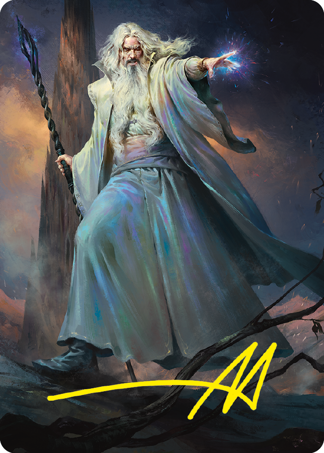 Saruman of Many Colors Art Card (Gold-Stamped Signature) [The Lord of the Rings: Tales of Middle-earth Art Series] | Deep Dive Games St. Marys