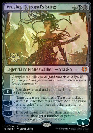 Vraska, Betrayal's Sting [Phyrexia: All Will Be One Prerelease Promos] | Deep Dive Games St. Marys