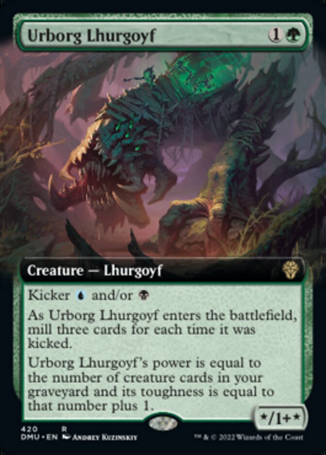 Urborg Lhurgoyf (Extended Art) [Dominaria United] | Deep Dive Games St. Marys