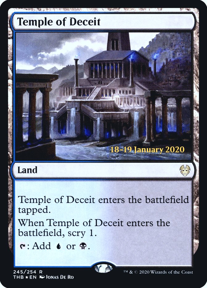 Temple of Deceit [Theros Beyond Death Prerelease Promos] | Deep Dive Games St. Marys