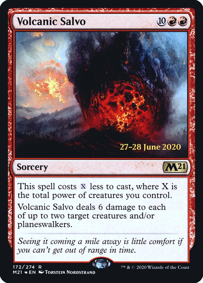 Volcanic Salvo [Core Set 2021 Prerelease Promos] | Deep Dive Games St. Marys