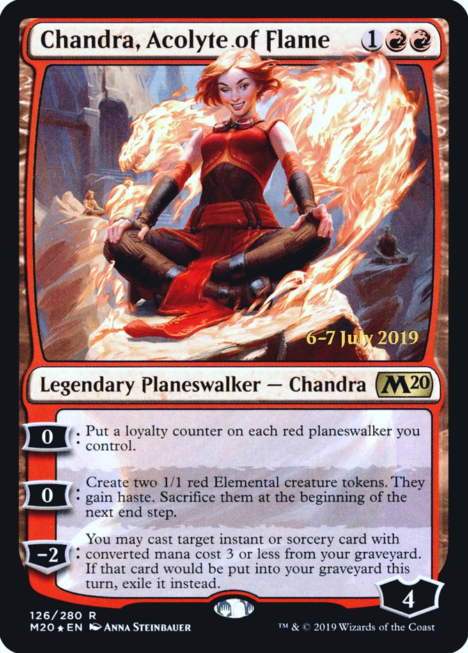 Chandra, Acolyte of Flame [Core Set 2020 Prerelease Promos] | Deep Dive Games St. Marys