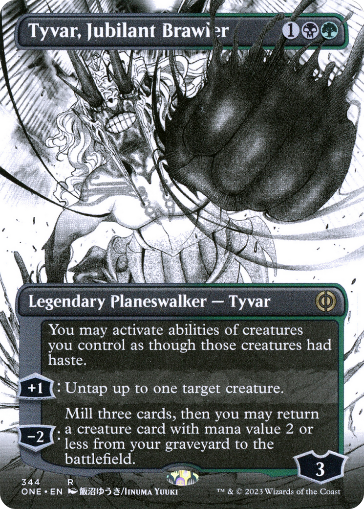 Tyvar, Jubilant Brawler (Borderless Manga) [Phyrexia: All Will Be One] | Deep Dive Games St. Marys