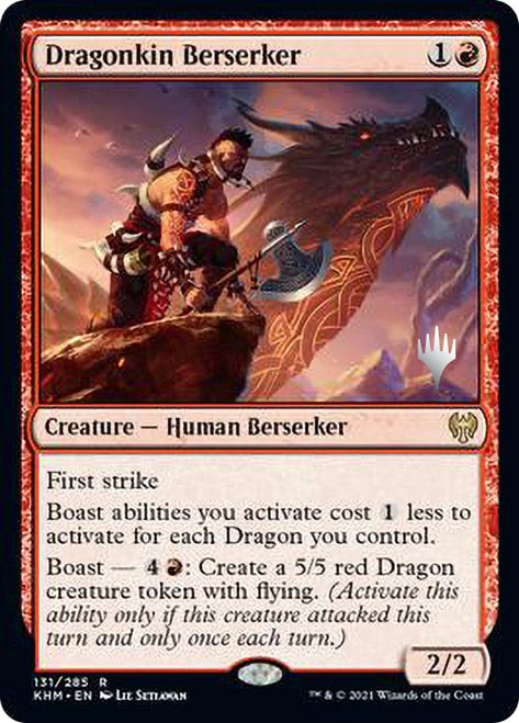 Dragonkin Berserker (Promo Pack) [Kaldheim Promos] | Deep Dive Games St. Marys