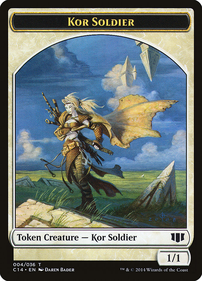 Kor Soldier // Pegasus Double-Sided Token [Commander 2014 Tokens] | Deep Dive Games St. Marys