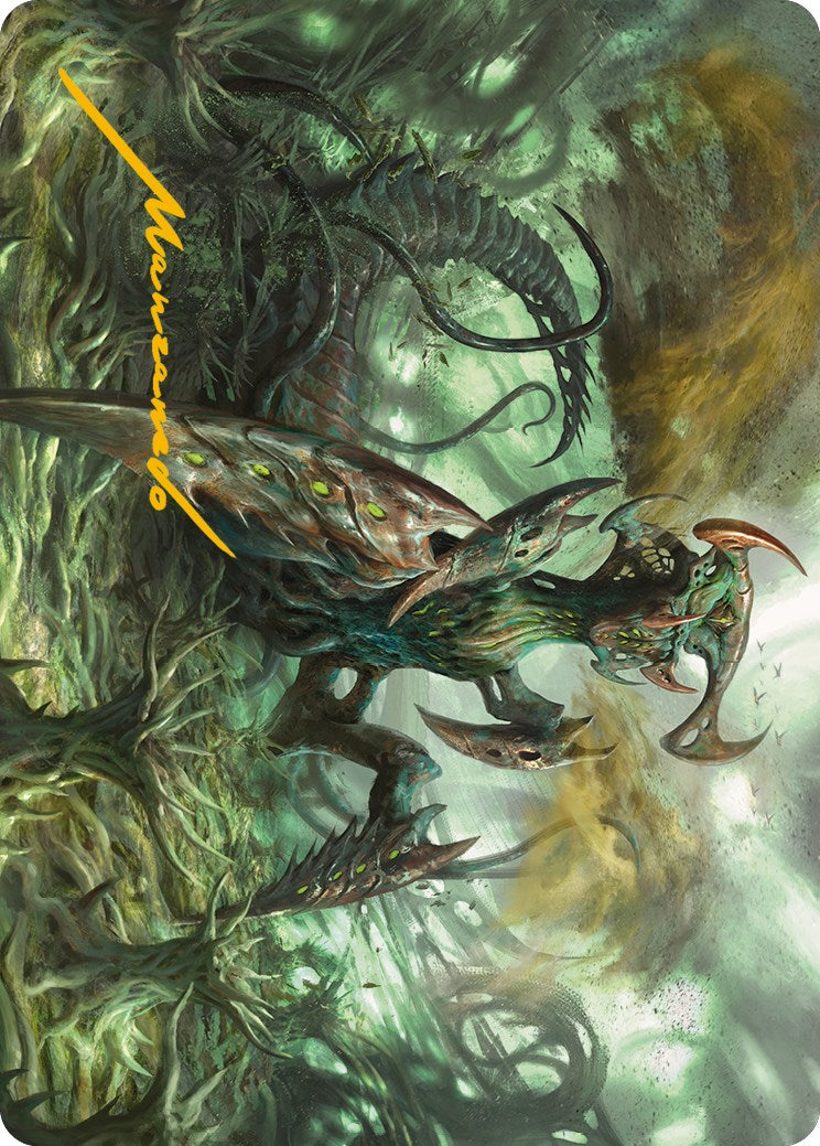 Zopandrel, Hunger Dominus Art Card (Gold-Stamped Signature) [Phyrexia: All Will Be One Art Series] | Deep Dive Games St. Marys