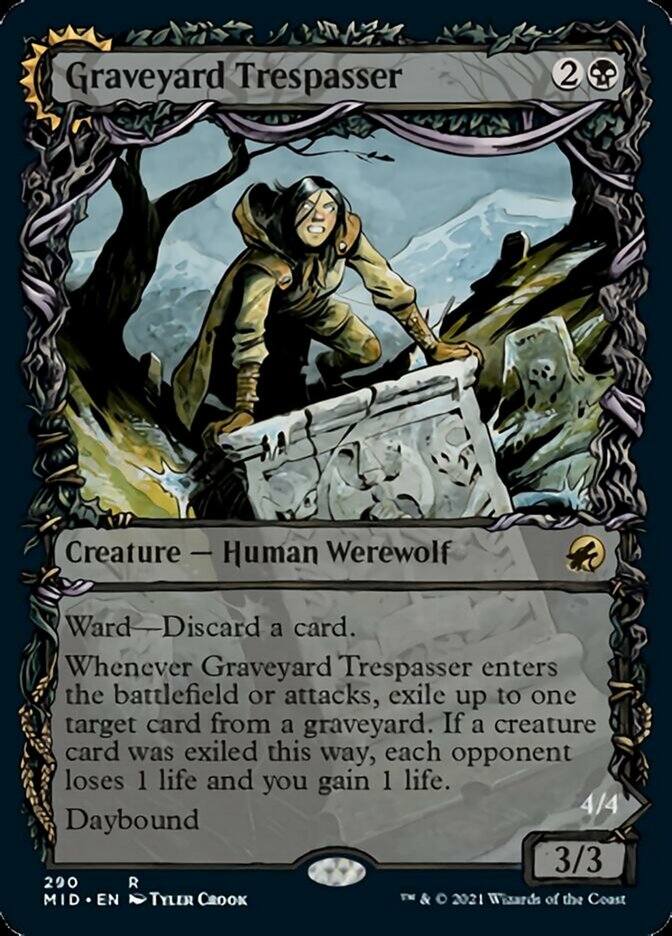 Graveyard Trespasser // Graveyard Glutton (Showcase Equinox) [Innistrad: Midnight Hunt] | Deep Dive Games St. Marys