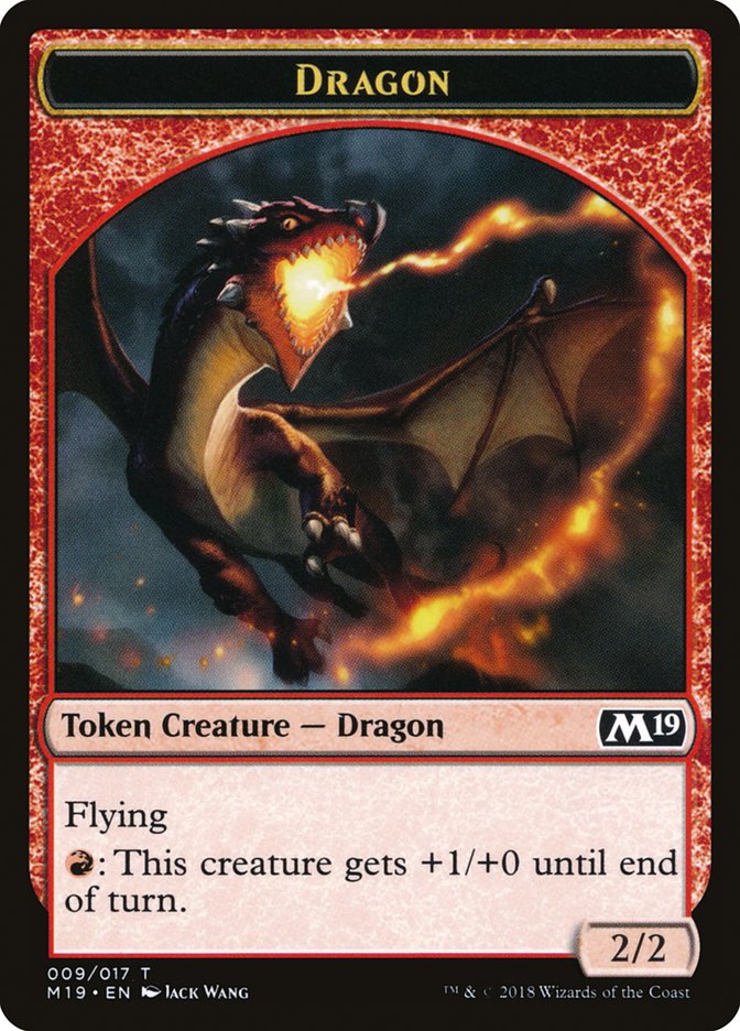 Dragon Token (009/017) [Core Set 2019 Tokens] | Deep Dive Games St. Marys