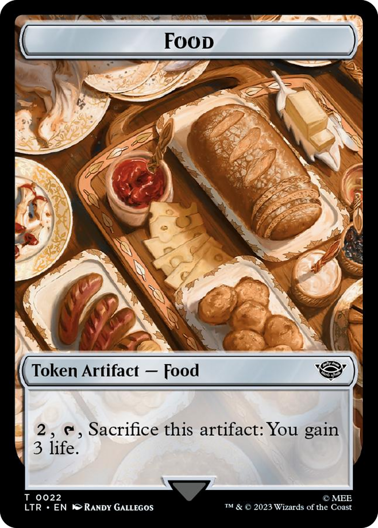 Smaug // Food (0022) Double-Sided Token (Surge Foil) [The Lord of the Rings: Tales of Middle-Earth Tokens] | Deep Dive Games St. Marys