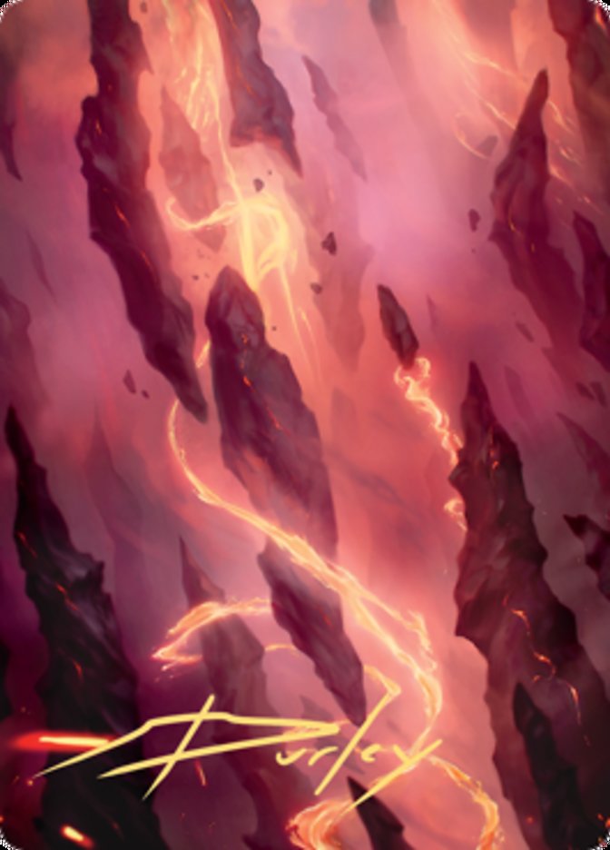 Mountain 1 Art Card (Gold-Stamped Signature) [Zendikar Rising Art Series] | Deep Dive Games St. Marys