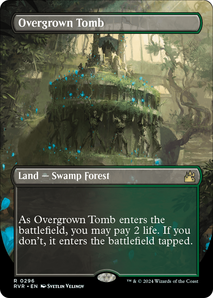 Overgrown Tomb (Borderless) [Ravnica Remastered] | Deep Dive Games St. Marys