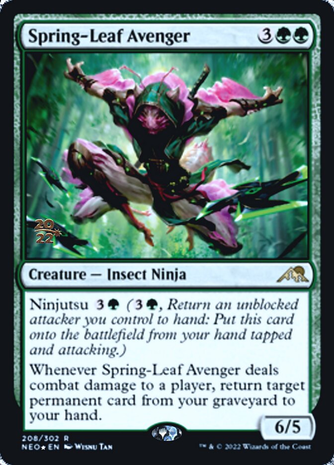 Spring-Leaf Avenger [Kamigawa: Neon Dynasty Prerelease Promos] | Deep Dive Games St. Marys