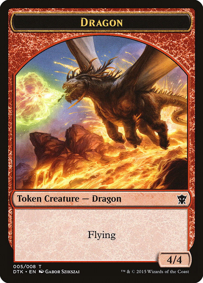 Dragon Token [Dragons of Tarkir Tokens] | Deep Dive Games St. Marys