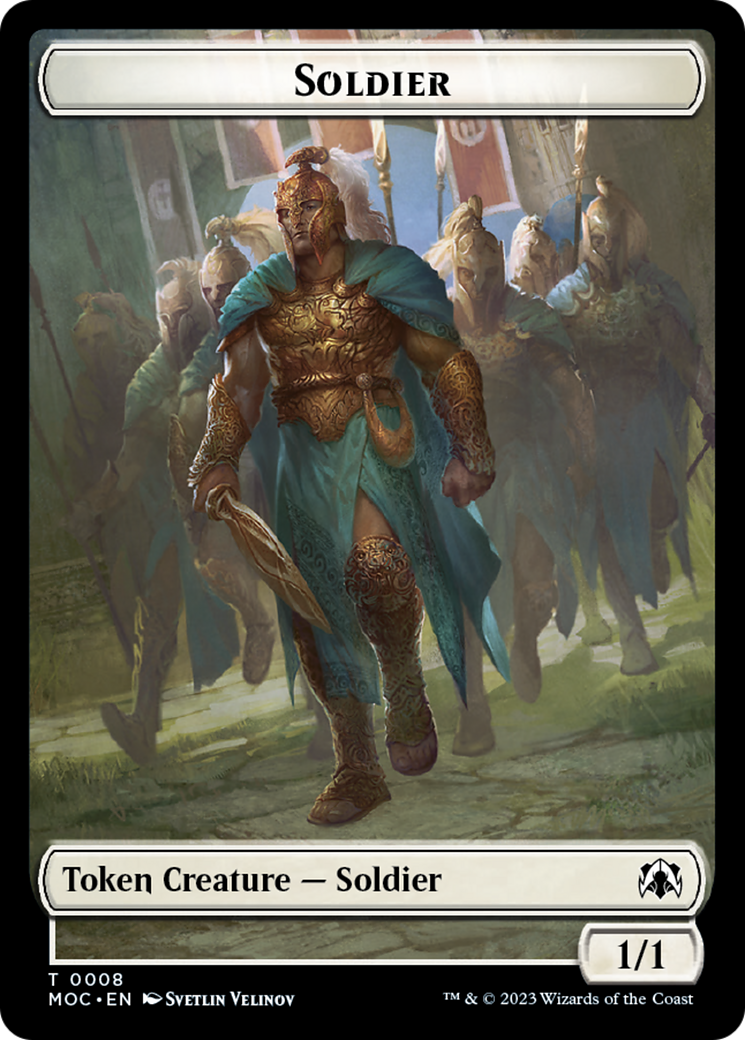 Soldier // Insect Double-Sided Token [March of the Machine Commander Tokens] | Deep Dive Games St. Marys