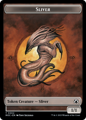 Goblin // Sliver Double-Sided Token [March of the Machine Commander Tokens] | Deep Dive Games St. Marys