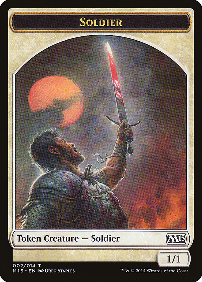 Soldier Token [Magic 2015 Tokens] | Deep Dive Games St. Marys