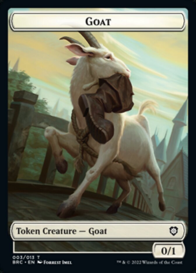 Construct (008) // Goat Double-Sided Token [The Brothers' War Commander Tokens] | Deep Dive Games St. Marys