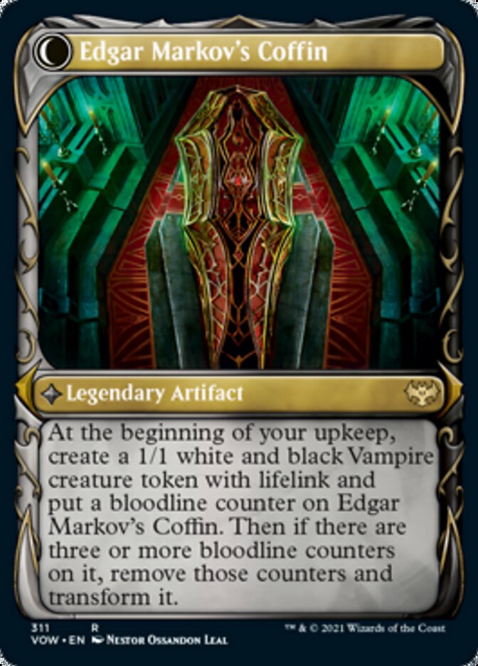 Edgar, Charmed Groom // Edgar Markov's Coffin (Showcase Fang Frame) [Innistrad: Crimson Vow] | Deep Dive Games St. Marys