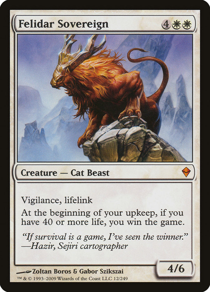 Felidar Sovereign [Zendikar] | Deep Dive Games St. Marys