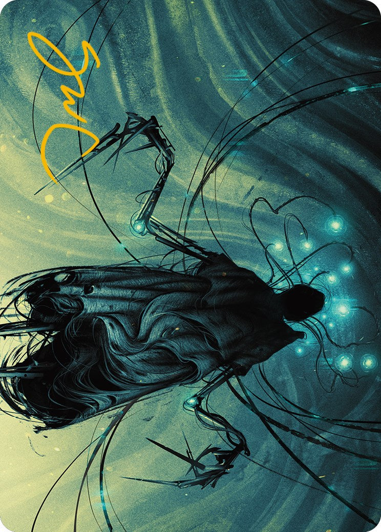 Ichor Synthesizer Art Card (Gold-Stamped Signature) [Phyrexia: All Will Be One Art Series] | Deep Dive Games St. Marys
