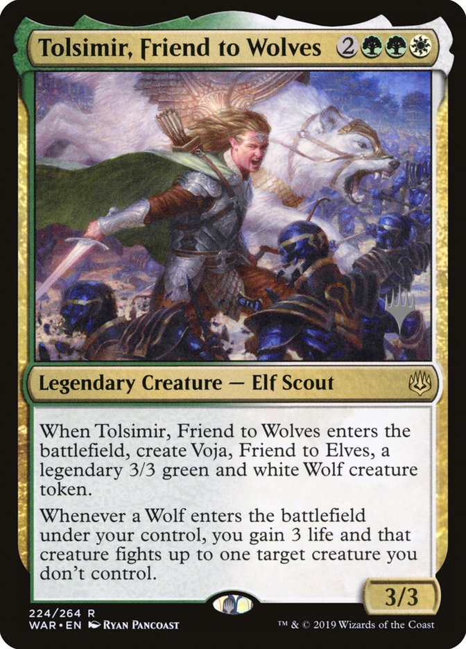 Tolsimir, Friend to Wolves (Promo Pack) [War of the Spark Promos] | Deep Dive Games St. Marys