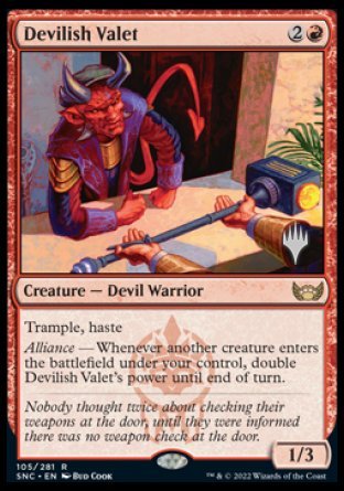 Devilish Valet (Promo Pack) [Streets of New Capenna Promos] | Deep Dive Games St. Marys