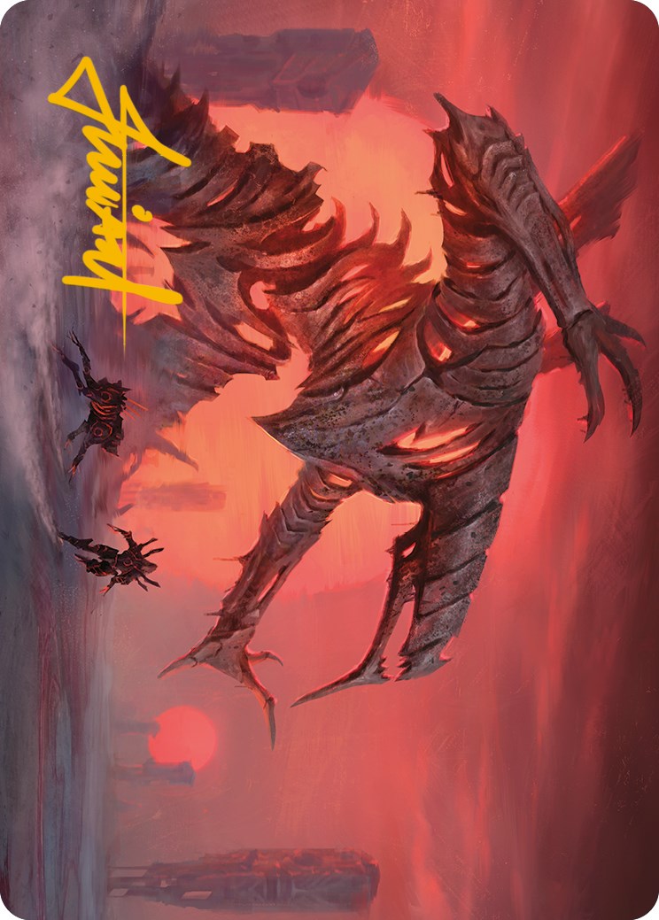 Red Sun's Zenith Art Card (Gold-Stamped Signature) [Phyrexia: All Will Be One Art Series] | Deep Dive Games St. Marys