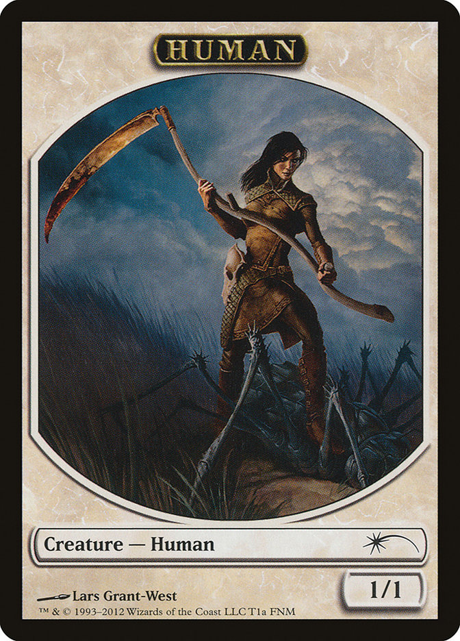 Human // Wolf Double-Sided Token [Friday Night Magic 2012] | Deep Dive Games St. Marys