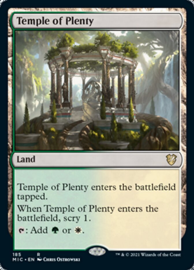 Temple of Plenty [Innistrad: Midnight Hunt Commander] | Deep Dive Games St. Marys