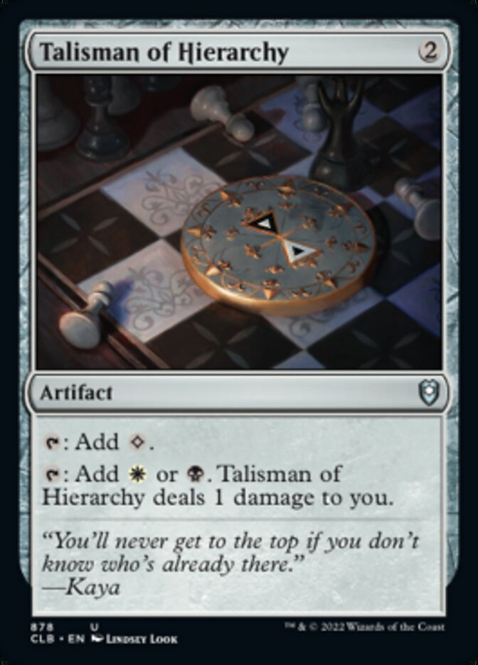 Talisman of Hierarchy [Commander Legends: Battle for Baldur's Gate] | Deep Dive Games St. Marys