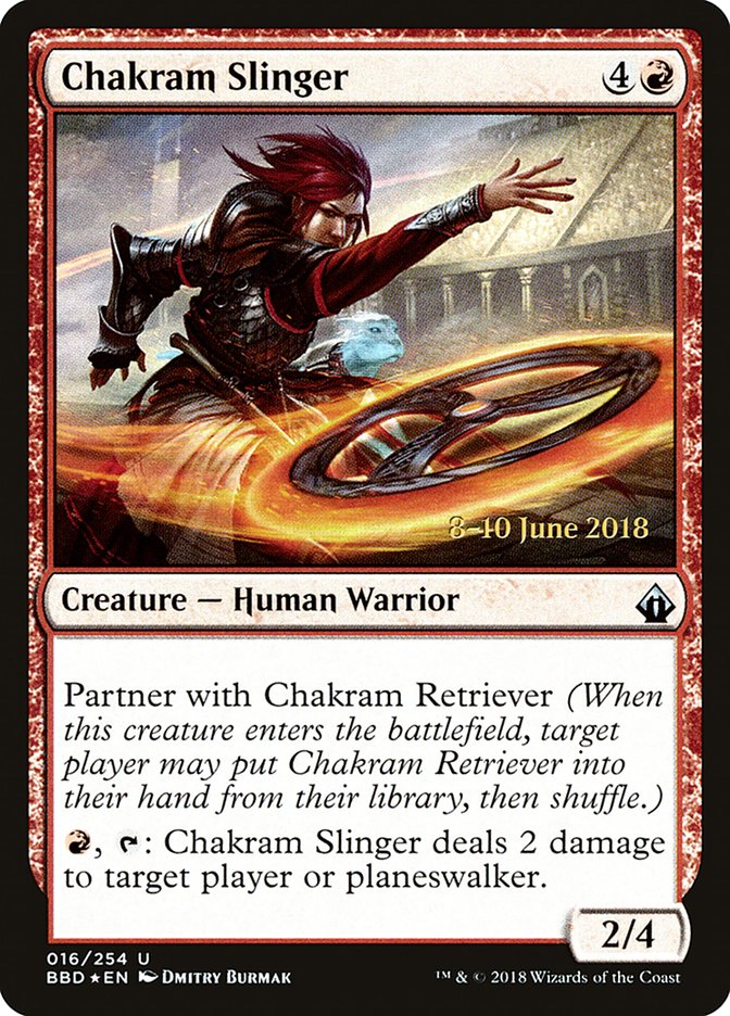 Chakram Slinger [Battlebond Prerelease Promos] | Deep Dive Games St. Marys