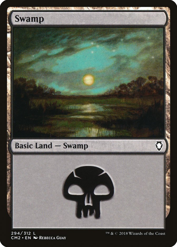 Swamp (294) [Commander Anthology Volume II] | Deep Dive Games St. Marys