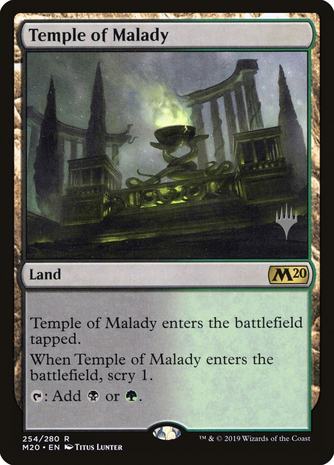 Temple of Malady (Promo Pack) [Core Set 2020 Promos] | Deep Dive Games St. Marys