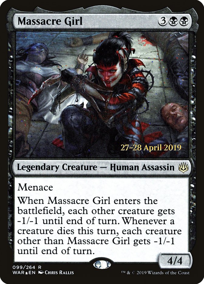 Massacre Girl [War of the Spark Prerelease Promos] | Deep Dive Games St. Marys