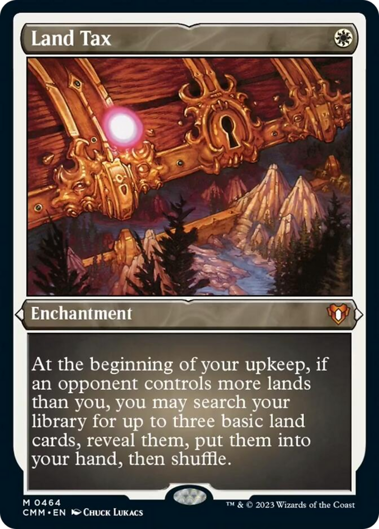 Land Tax (Foil Etched) [Commander Masters] | Deep Dive Games St. Marys