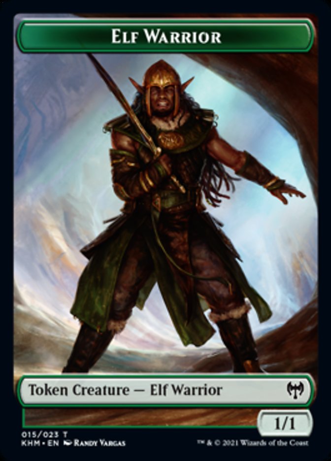 Elf Warrior Token [Kaldheim Tokens] | Deep Dive Games St. Marys