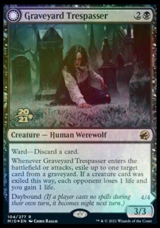 Graveyard Trespasser // Graveyard Glutton [Innistrad: Midnight Hunt Prerelease Promos] | Deep Dive Games St. Marys