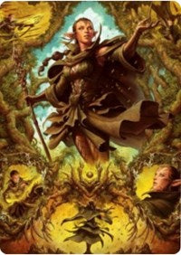 Nissa of Shadowed Boughs 2 Art Card [Zendikar Rising Art Series] | Deep Dive Games St. Marys