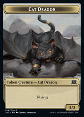 Cat Dragon // Vampire Double-Sided Token [Double Masters 2022 Tokens] | Deep Dive Games St. Marys